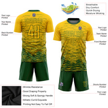 Load image into Gallery viewer, Custom Yellow Green Sublimation Soccer Uniform Jersey
