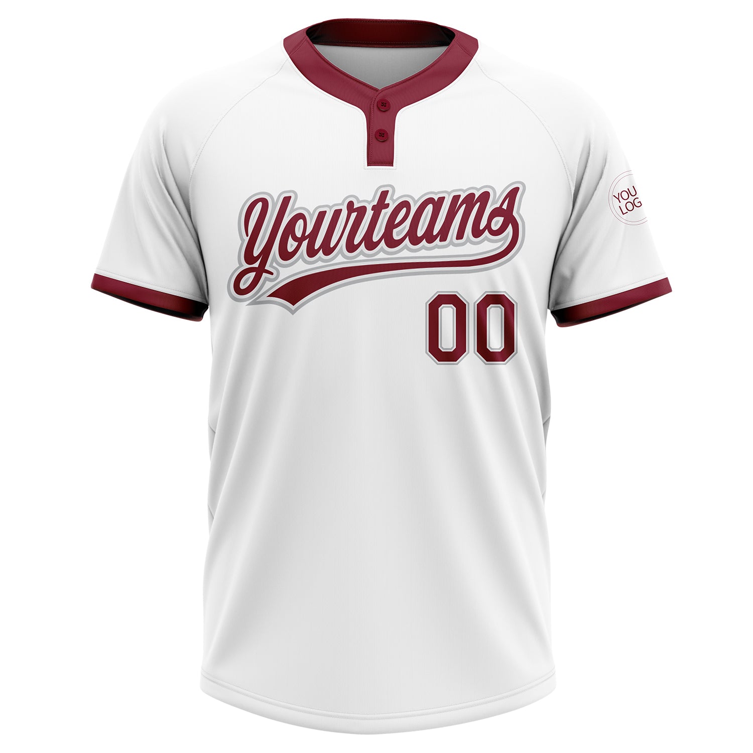 Custom Softball Jersey White Navy-Red 3D American Flag Fashion Two-Button Unisex Men's Size:XL