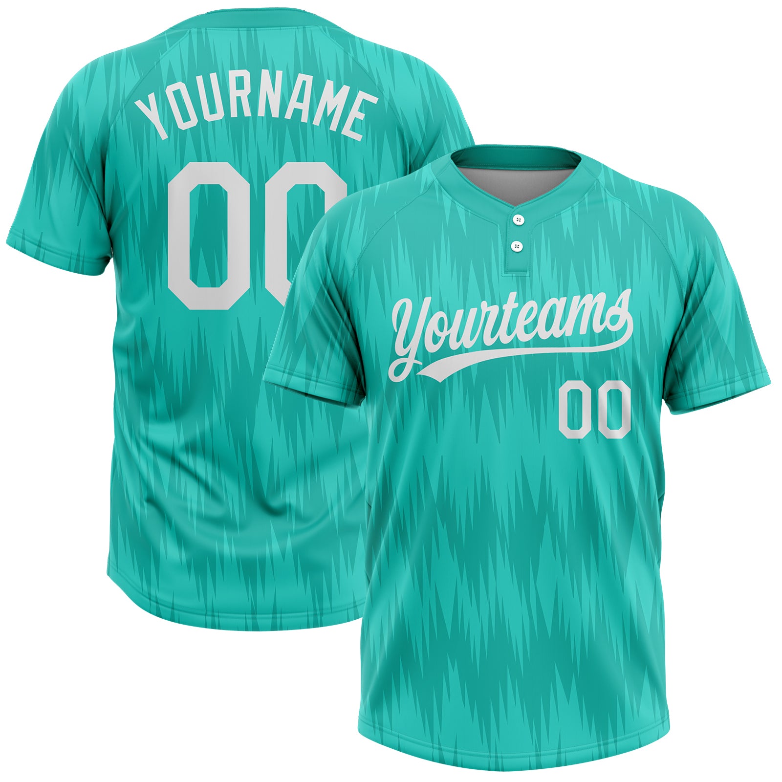 Custom Black Kelly Green-White Two-Button Unisex Softball Jersey Women's Size:M