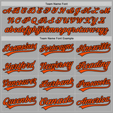 Load image into Gallery viewer, Custom Gray Orange-Black Two-Button Unisex Softball Jersey
