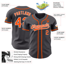 Load image into Gallery viewer, Custom Steel Gray Orange-White Authentic Baseball Jersey
