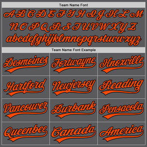 Custom Steel Gray Orange-Black Authentic Baseball Jersey