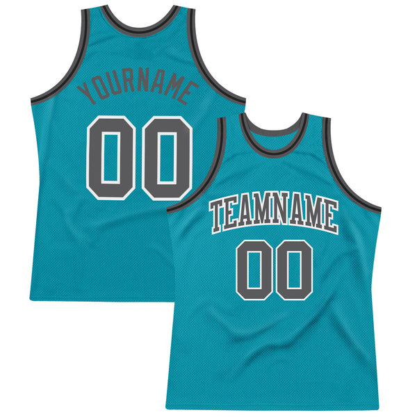 Custom Gray Black Pinstripe Light Blue-Pink Authentic Basketball Jersey  Fast Shipping – FiitgCustom