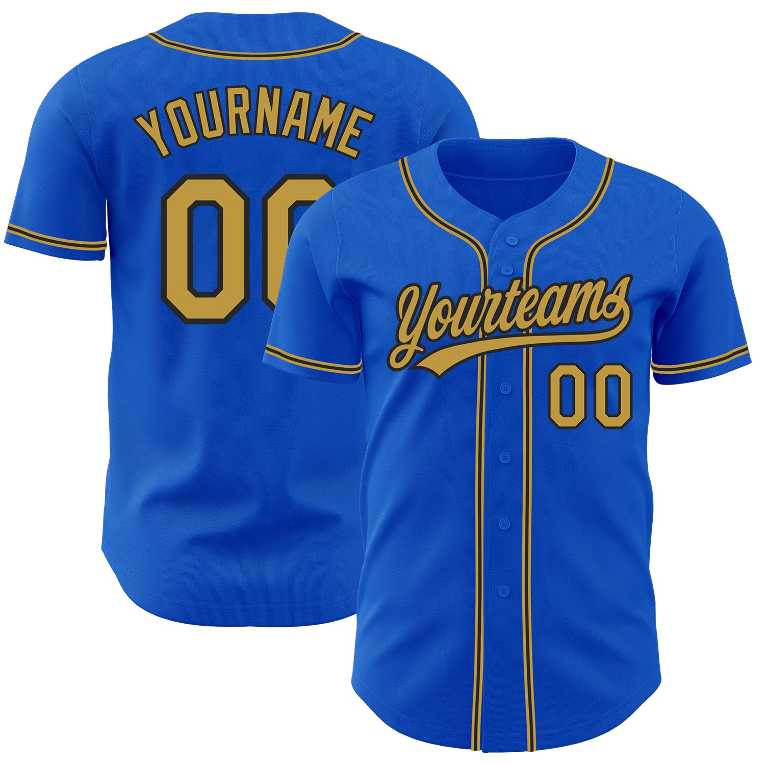 Custom White Black-Gold Authentic Baseball Jersey Discount