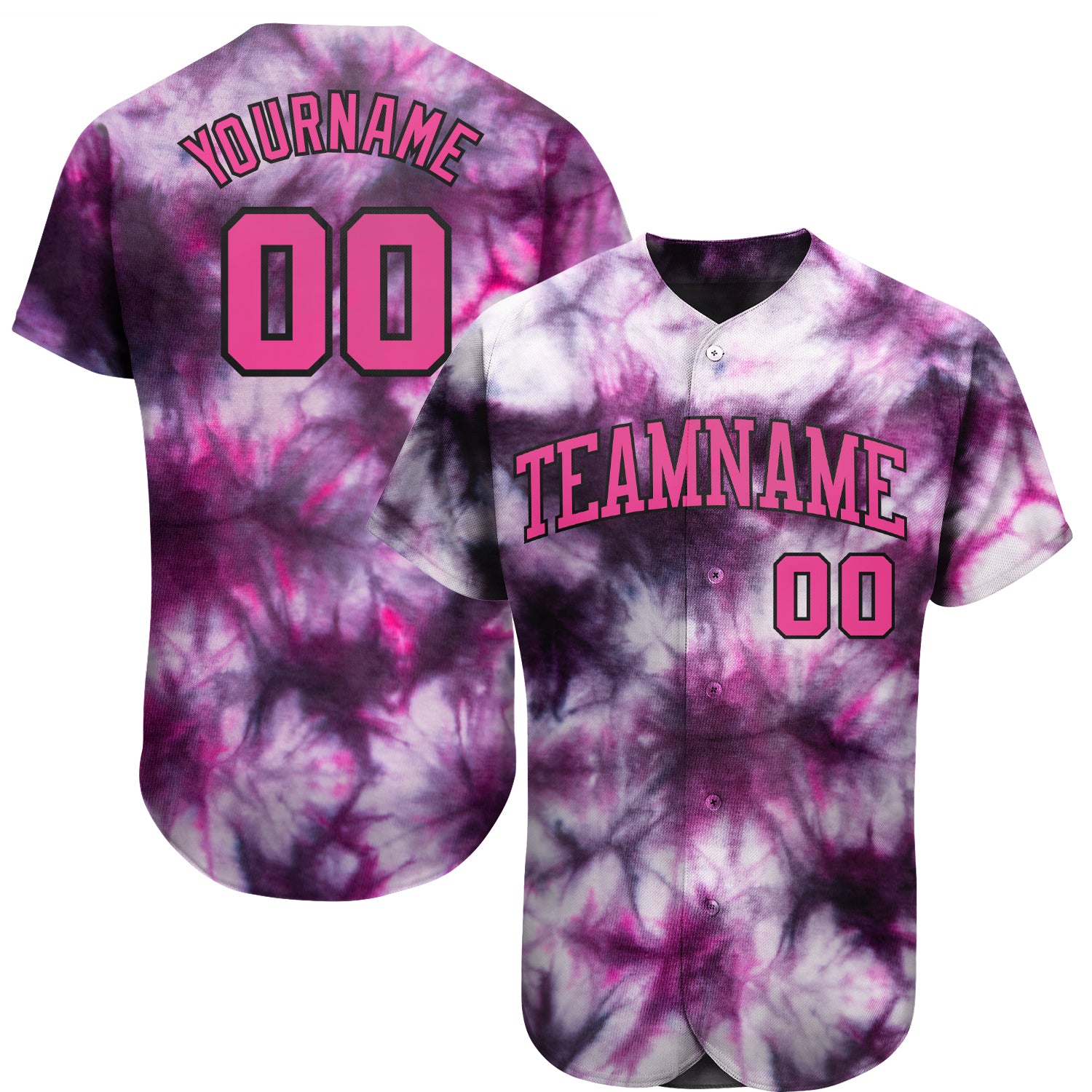 Custom Pink White-Black Authentic Baseball Jersey Discount