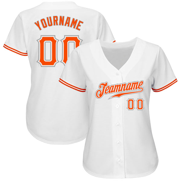 Custom Orange Orange-Gray Authentic Baseball Jersey Discount