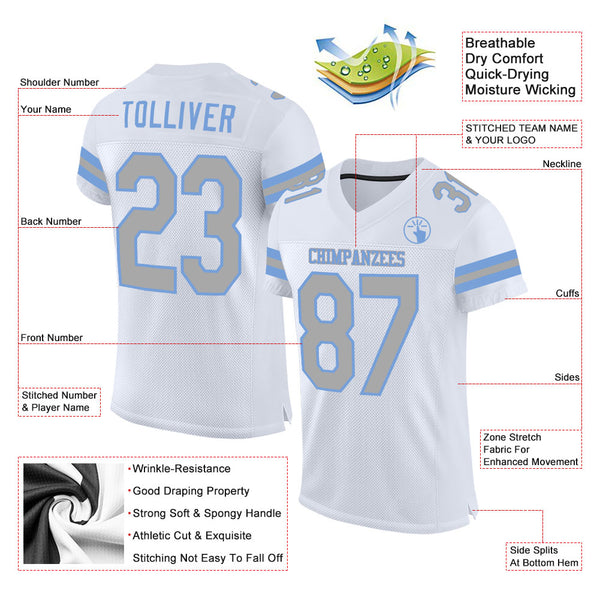 CUSTOM Football Jersey With Custom Back and Numbered Sleeve 