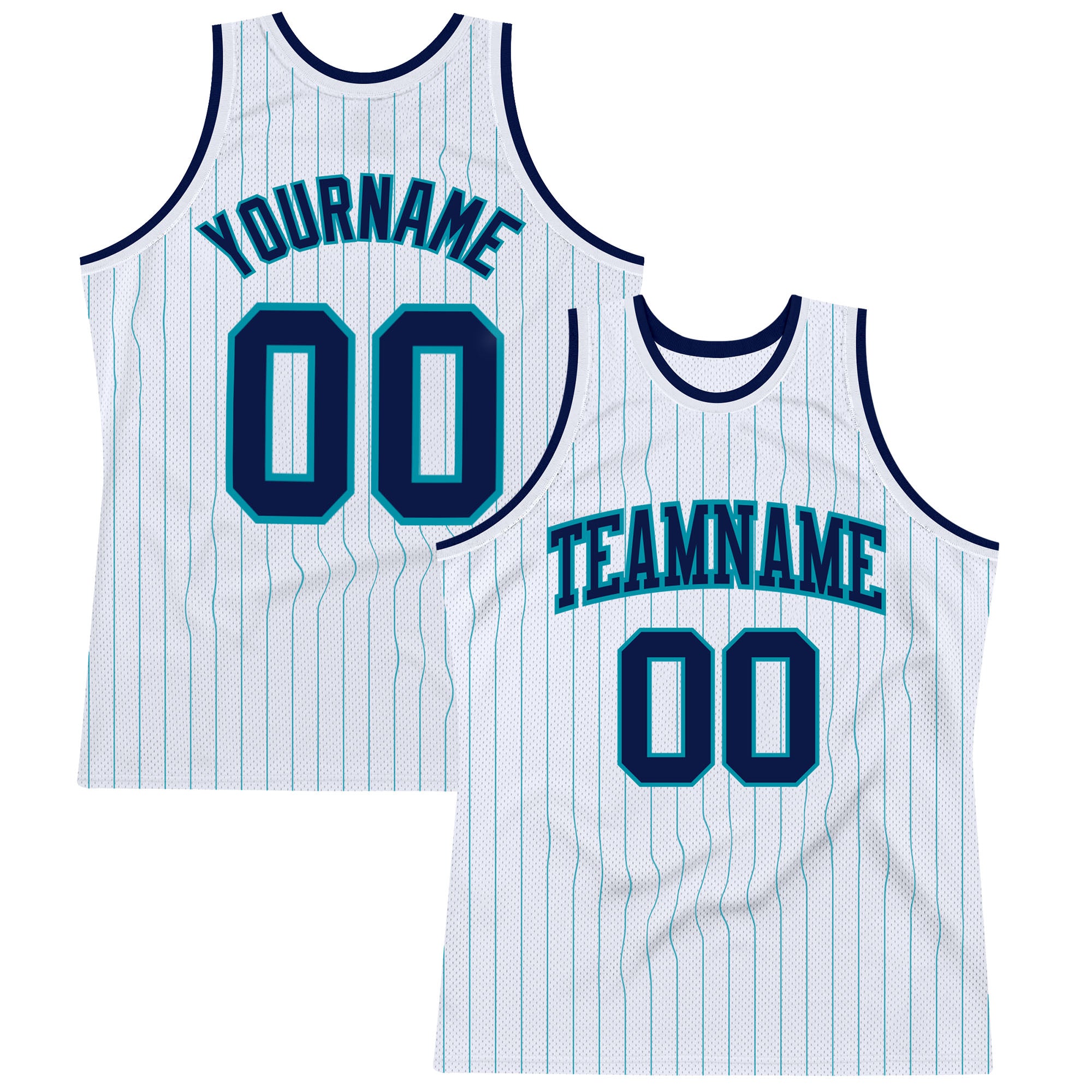 Cheap Custom Teal White Pinstripe Orange-White Authentic Basketball Jersey  Free Shipping – CustomJerseysPro