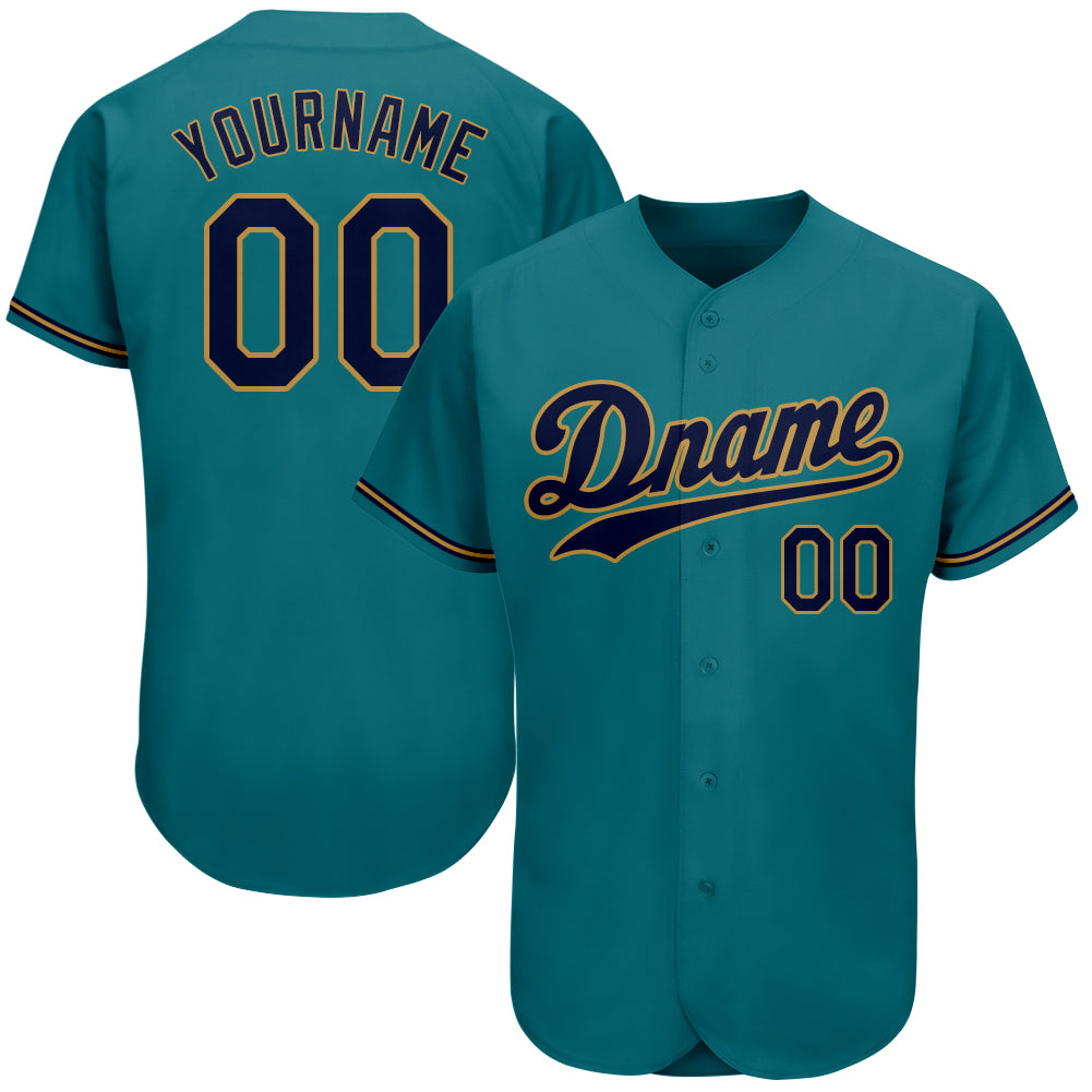 Custom White Light Blue-Gold Authentic Baseball Jersey Discount