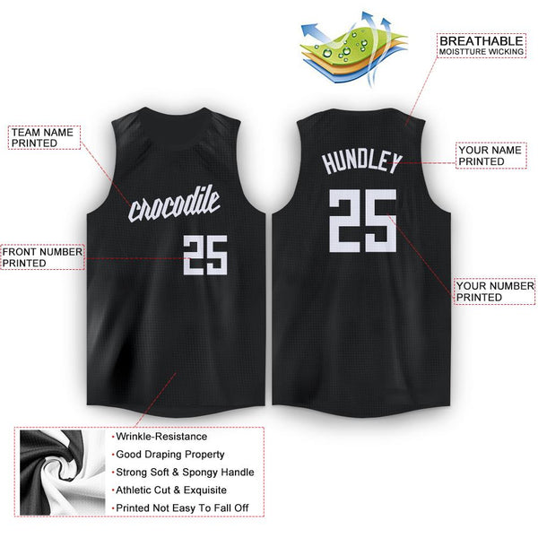 Custom Black Black-Gray Authentic Fade Fashion Basketball Jersey
