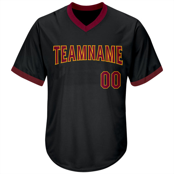 Cheap Custom Gray Red-Black Authentic Two Tone Baseball Jersey