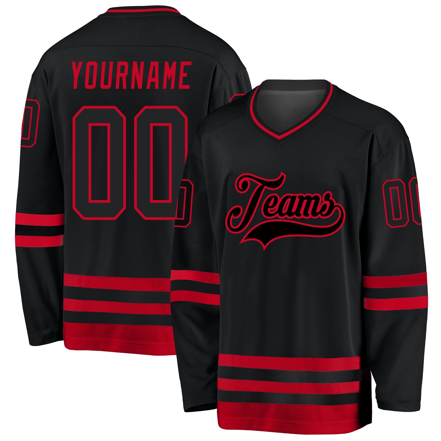 Troy Hockey Reversible Junior Hockey Jersey - Black, Red