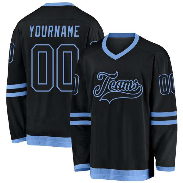 Cheap Custom Sky Blue Maroon-White Hockey Jersey Free Shipping