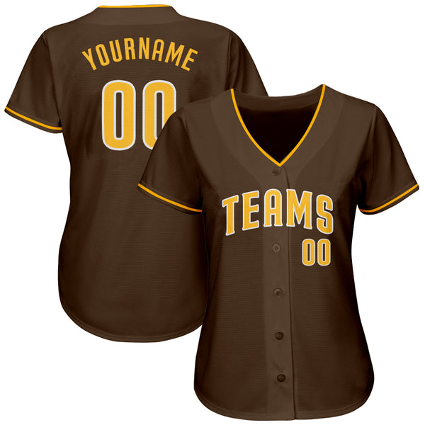 Cheap Custom Black Gold-White Authentic Two Tone Baseball Jersey