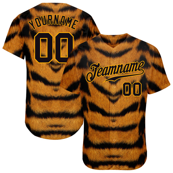 Custom Gold Brown Pinstripe Brown-White Authentic Baseball Jersey