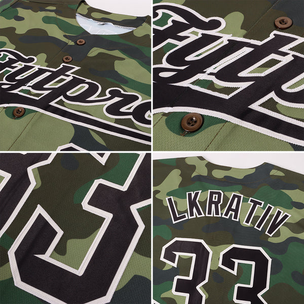 Custom Camo Navy-Gray Authentic Salute to Service Baseball Jersey Preschool Size:L