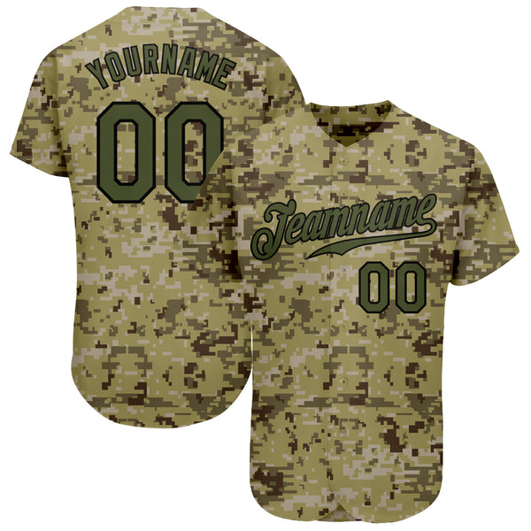 Cheap Custom Camo Olive-White Round Neck Sublimation Salute To