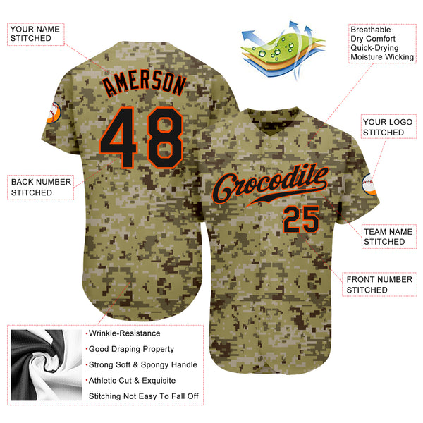 Custom Camo Texas Orange-Brown Sublimation Salute To Service