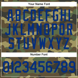 Custom Camo Royal-Red Authentic Salute To Service Baseball Jersey