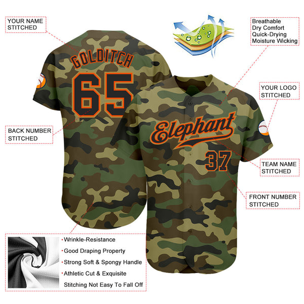 Cheap Sublimated Baseball Jerseys, Camo Pattern