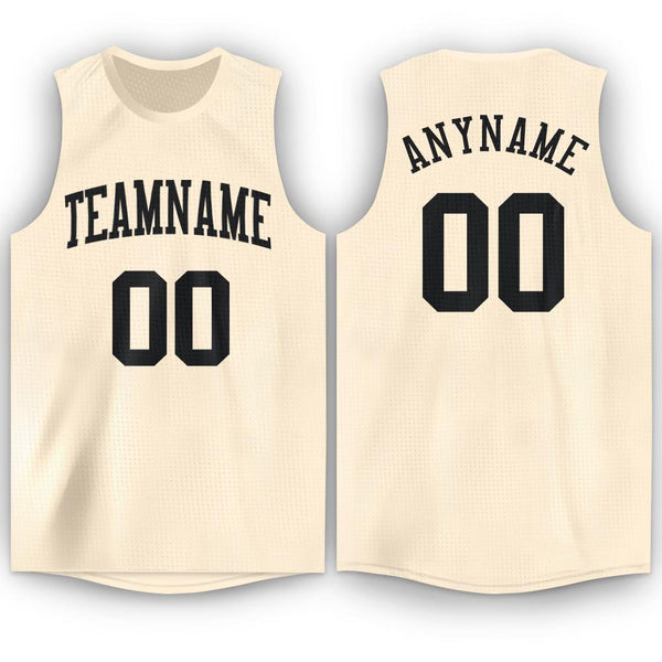 Custom Cream Black Pinstripe Black-Orange Authentic Basketball Jersey -  Best Custom