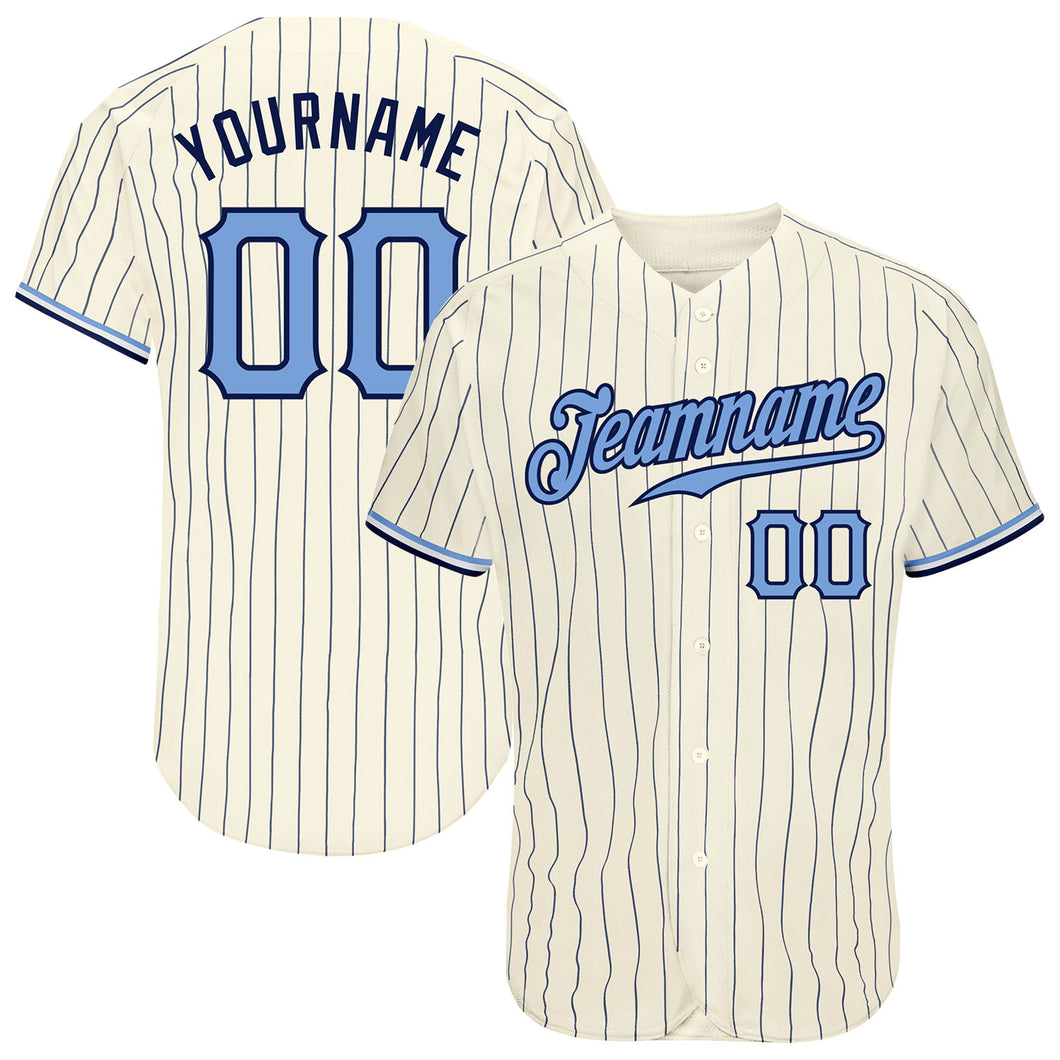 Custom White Royal Pinstripe Royal-Red Authentic Baseball Jersey