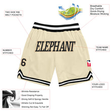 Load image into Gallery viewer, Custom Cream Black-Old Gold Authentic Throwback Basketball Shorts
