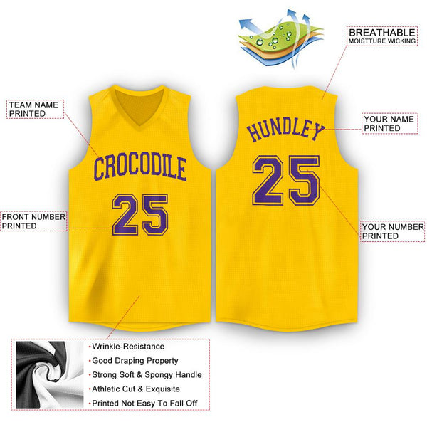 Custom Purple Basketball Jersey  Basketball jersey, Custom basketball,  Purple yellow