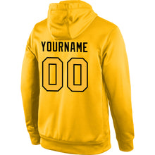 Load image into Gallery viewer, Custom Stitched Gold Gold-Black Sports Pullover Sweatshirt Hoodie
