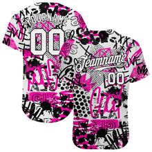 Load image into Gallery viewer, Custom Graffiti Pattern White-Black 3D Authentic Baseball Jersey
