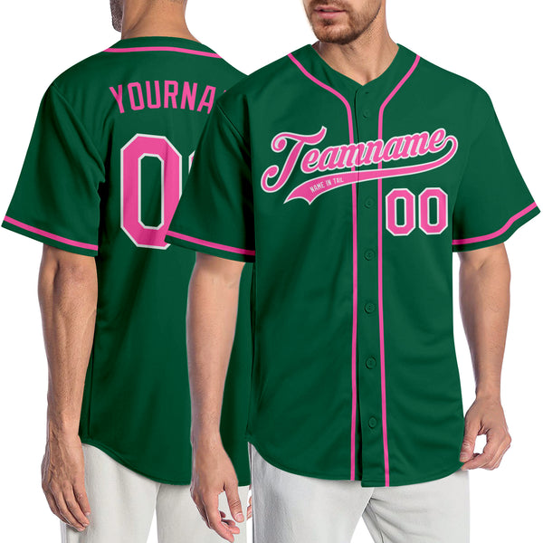Custom Pink White-Pink Authentic Throwback Rib-Knit Baseball Jersey Shirt Women's Size:2XL