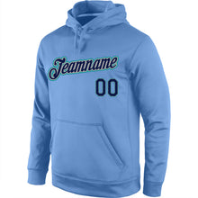 Load image into Gallery viewer, Custom Stitched Light Blue Navy-Aqua Sports Pullover Sweatshirt Hoodie
