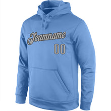 Load image into Gallery viewer, Custom Stitched Light Blue Gray-Navy Sports Pullover Sweatshirt Hoodie
