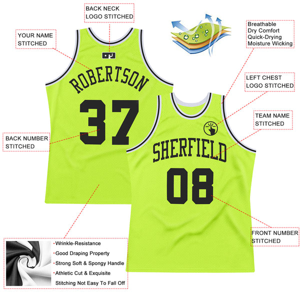 Custom Black White-Pink Authentic Fade Fashion Basketball Jersey