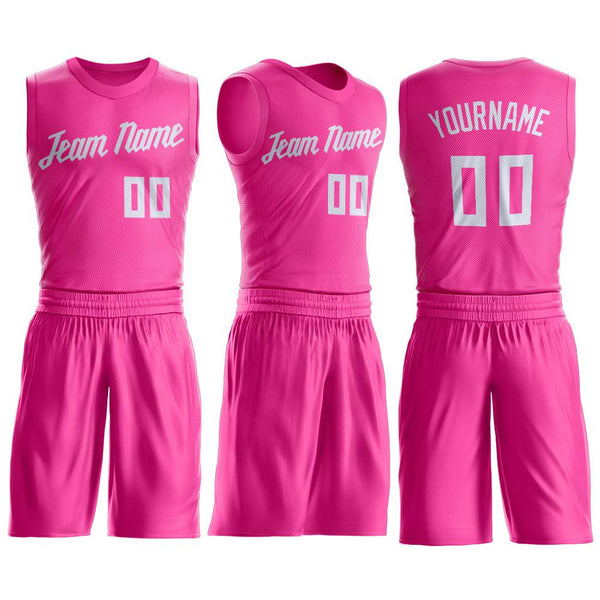 Custom Aqua Aqua-White Round Neck Sublimation Basketball Suit