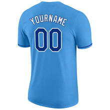 Load image into Gallery viewer, Custom Powder Blue Royal-White Performance T-Shirt
