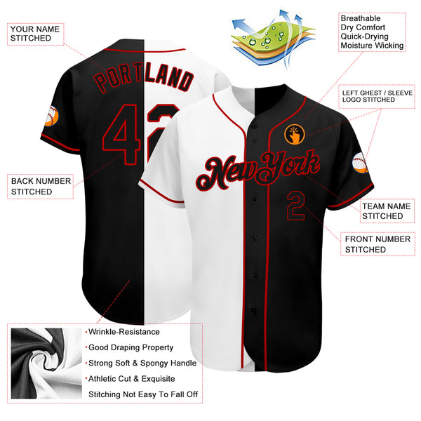 Creat Baseball Authentic Black Orange White Jersey – FiitgCustom