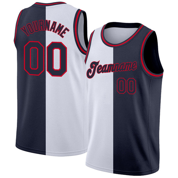 Custom Navy White-Red Authentic Fade Fashion Basketball Jersey Fast  Shipping – FiitgCustom