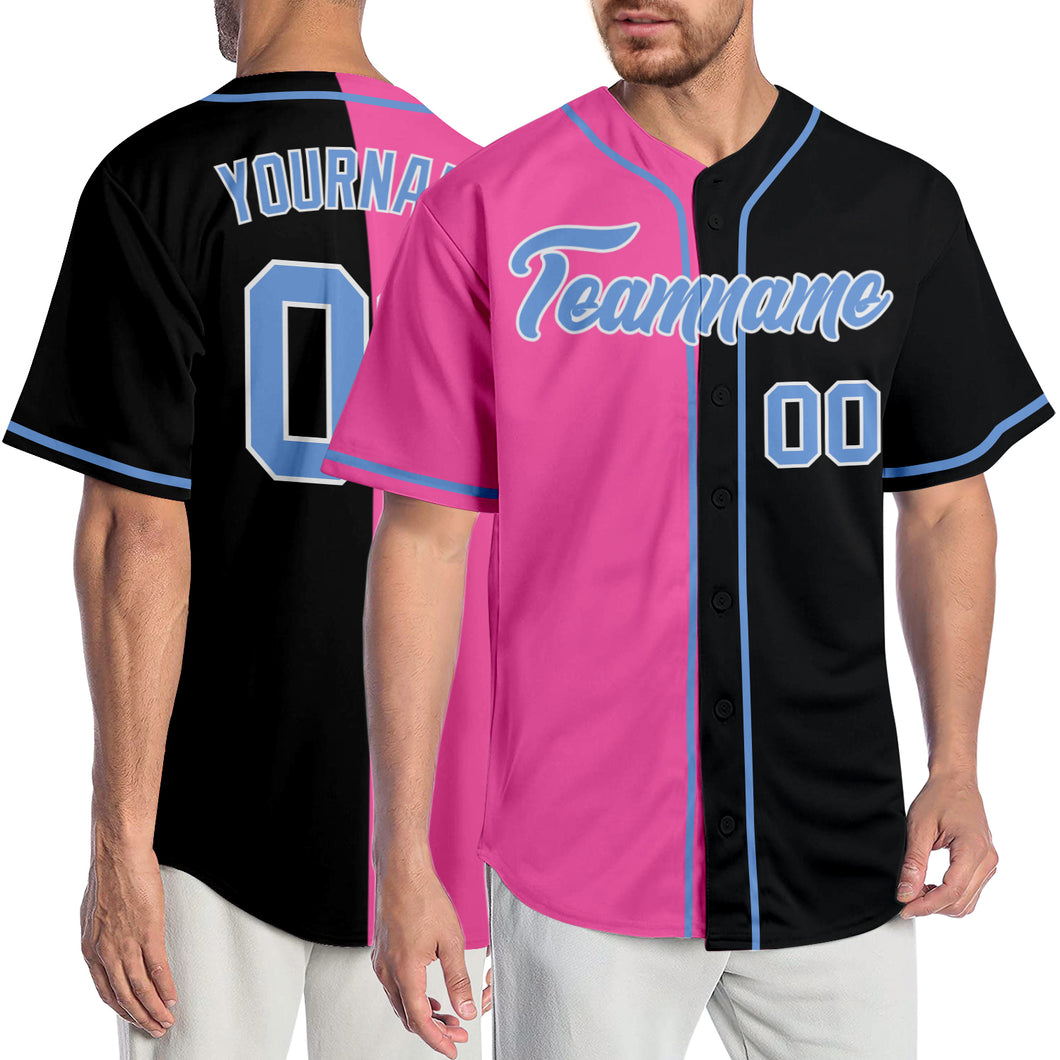 Cheap Custom Powder Blue Powder Blue-Pink Authentic Baseball