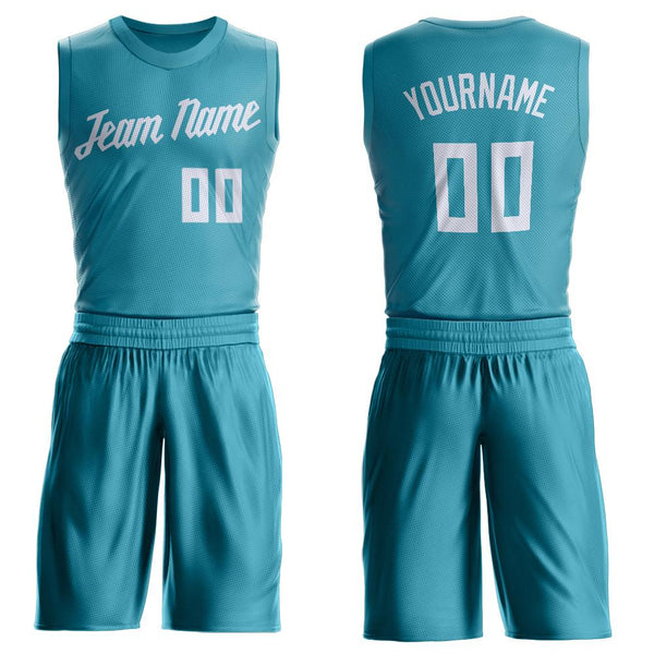 Custom Teal White Round Neck Suit Basketball Jersey – FiitgCustom