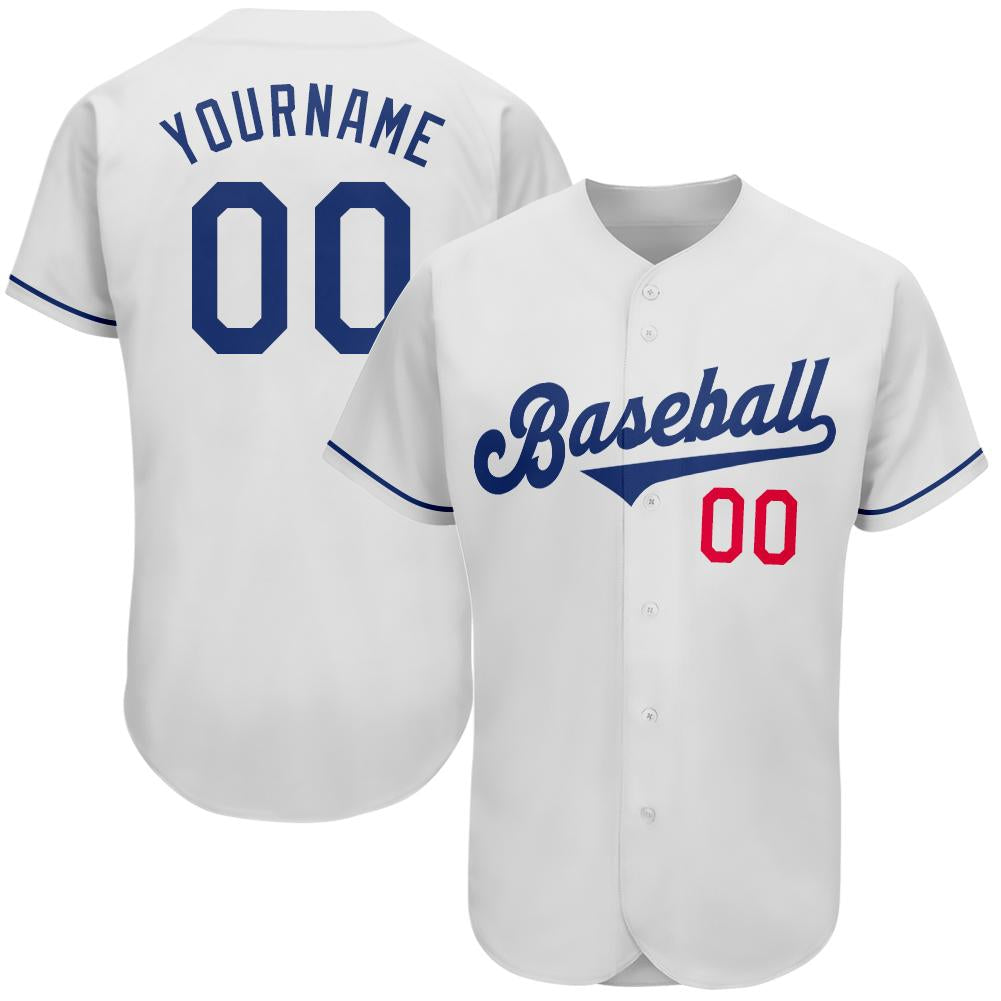 Custom Gray Red-White Baseball Jersey