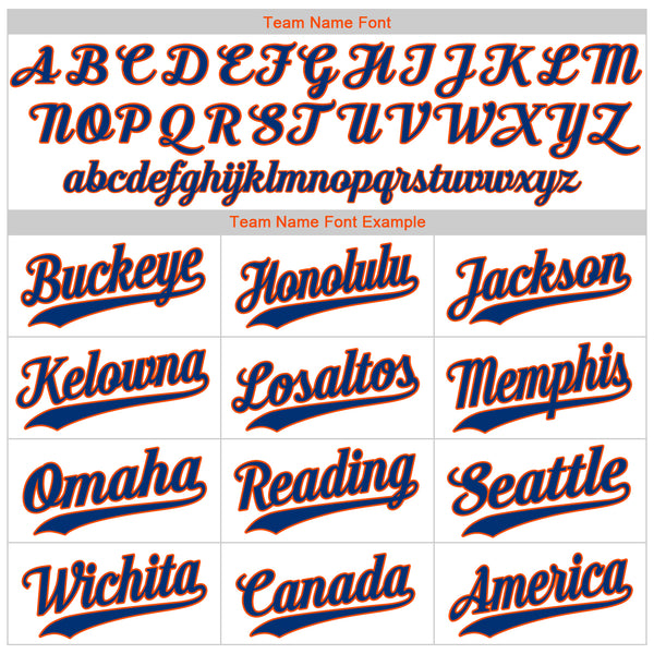 Custom Royal Orange Pinstripe Orange-White Authentic Baseball Jersey  Discount