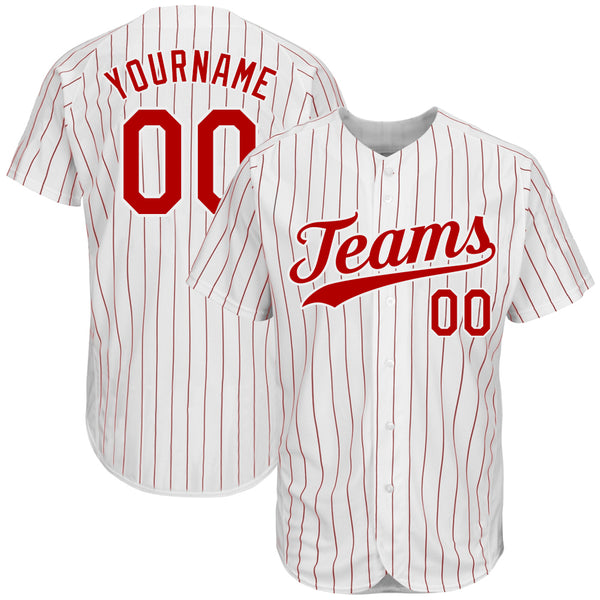 Cheap Custom Red White-Black Authentic Two Tone Baseball Jersey